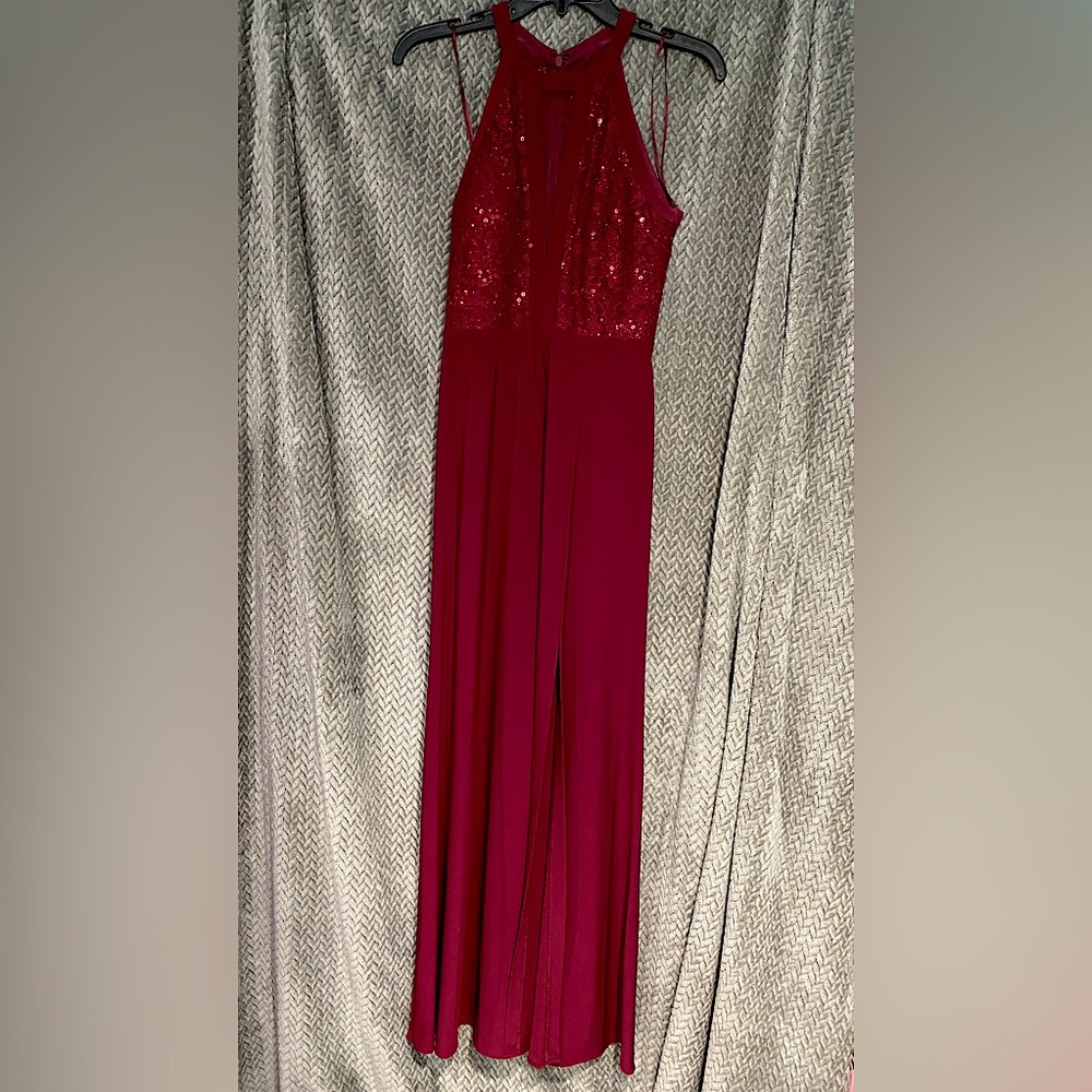 Nightway - 4 - Wine Red/Burgundy - floor length dress